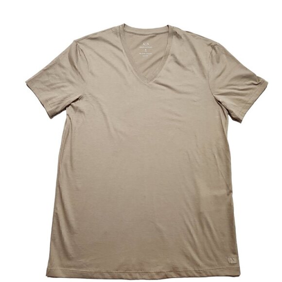 Armani Exchange Men's Slim T-shirt V-neck Pima Cotton‎ Tee A|X Logo - Picture 1 of 4